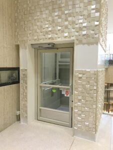 Commercial Elevator with a glass door