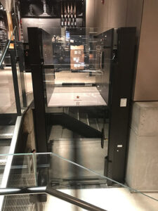 Wheelchair Lift to go upstairs in Starbucks