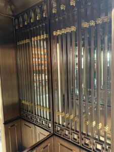 Interior of luxury residential elevator