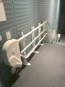 Commercial Wheelchair Lift with a sturdy railing