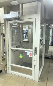 Commercial Wheelchair Lift Entrance with Glass Door and walls